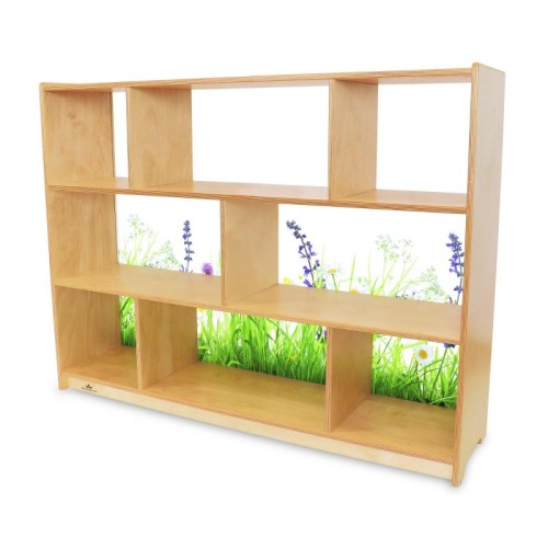 Nature View Acrylic Back Cabinet - 36"H