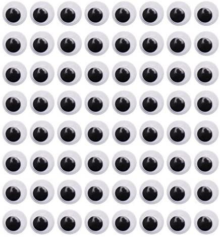 Wiggle Eyes 15mm Round Black - 1000 Pack