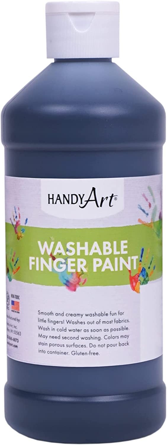 Handy Art Washable Finger Paint - 473ml - Black