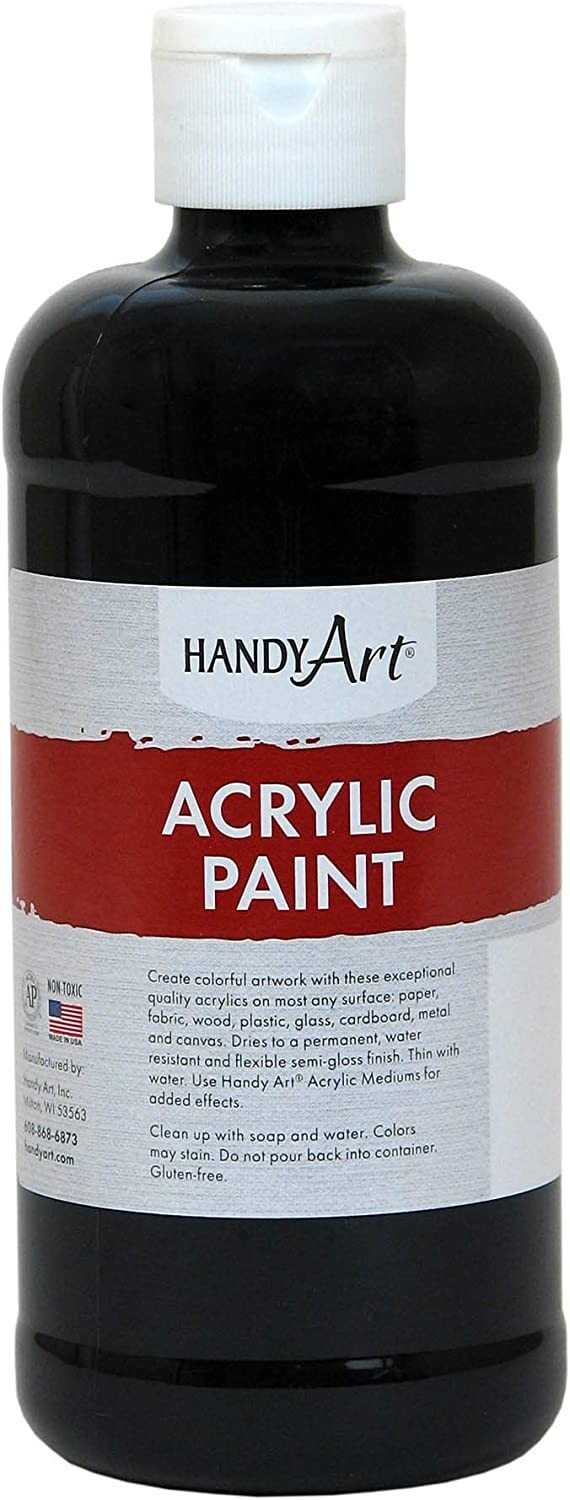 Handy Art Student Acrylic Paint - Mars Black - 473 mL
