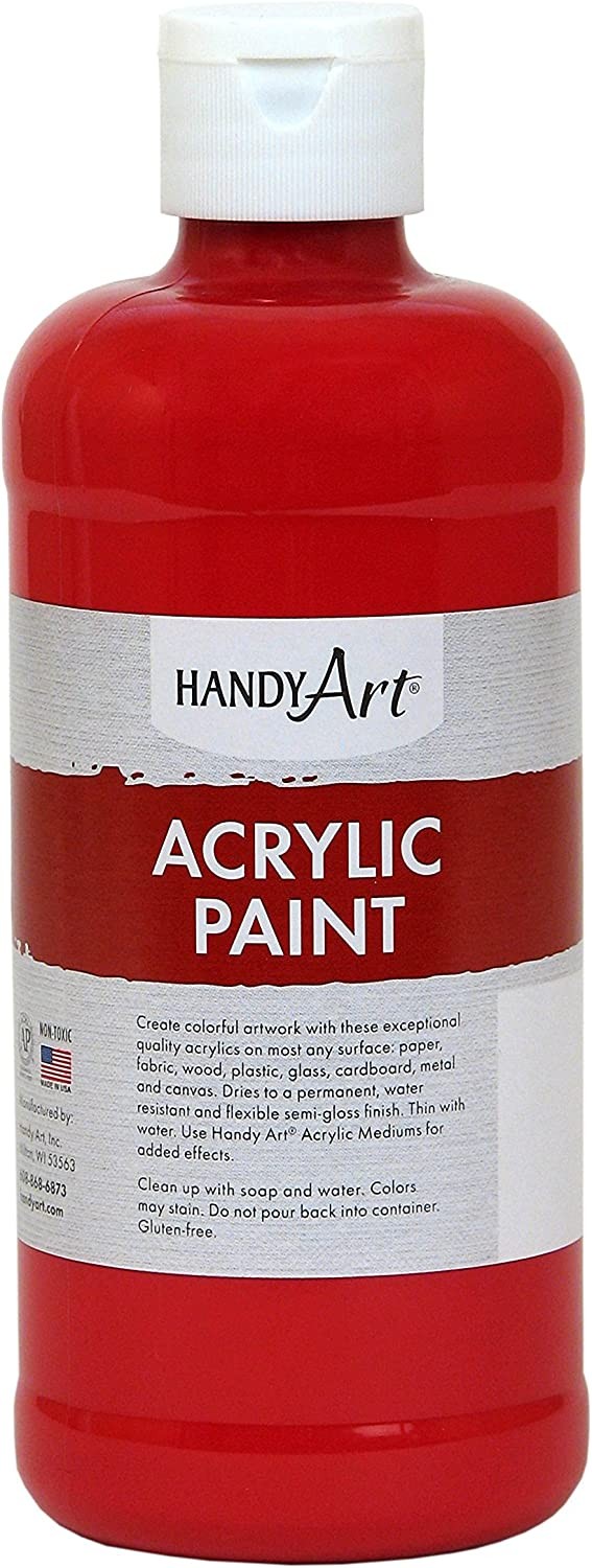Handy Art Student Acrylic Paint - Brite Red - 473 mL