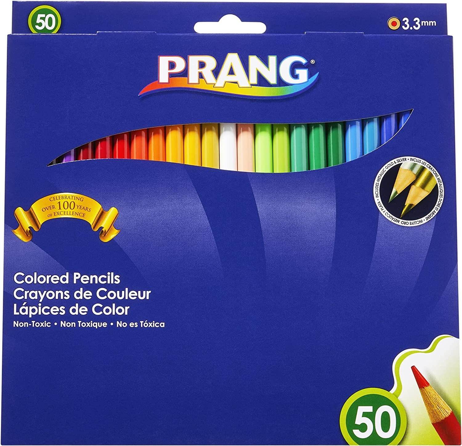 Prang Coloured Pencils - 50 Assorted Colours