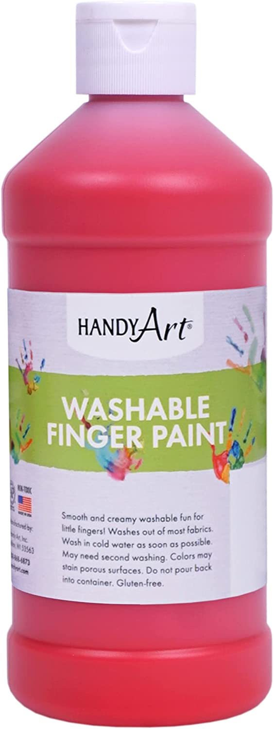 Handy Art Washable Finger Paint - 473ml - Red
