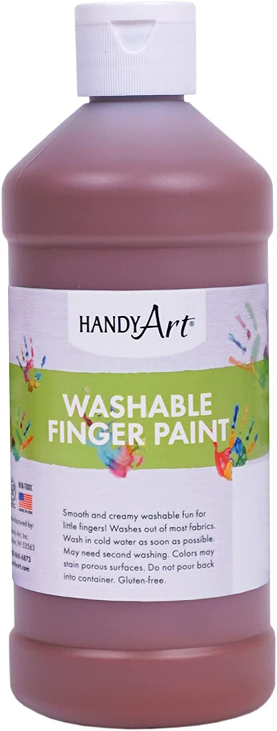 Handy Art Washable Finger Paint - 473ml - Brown