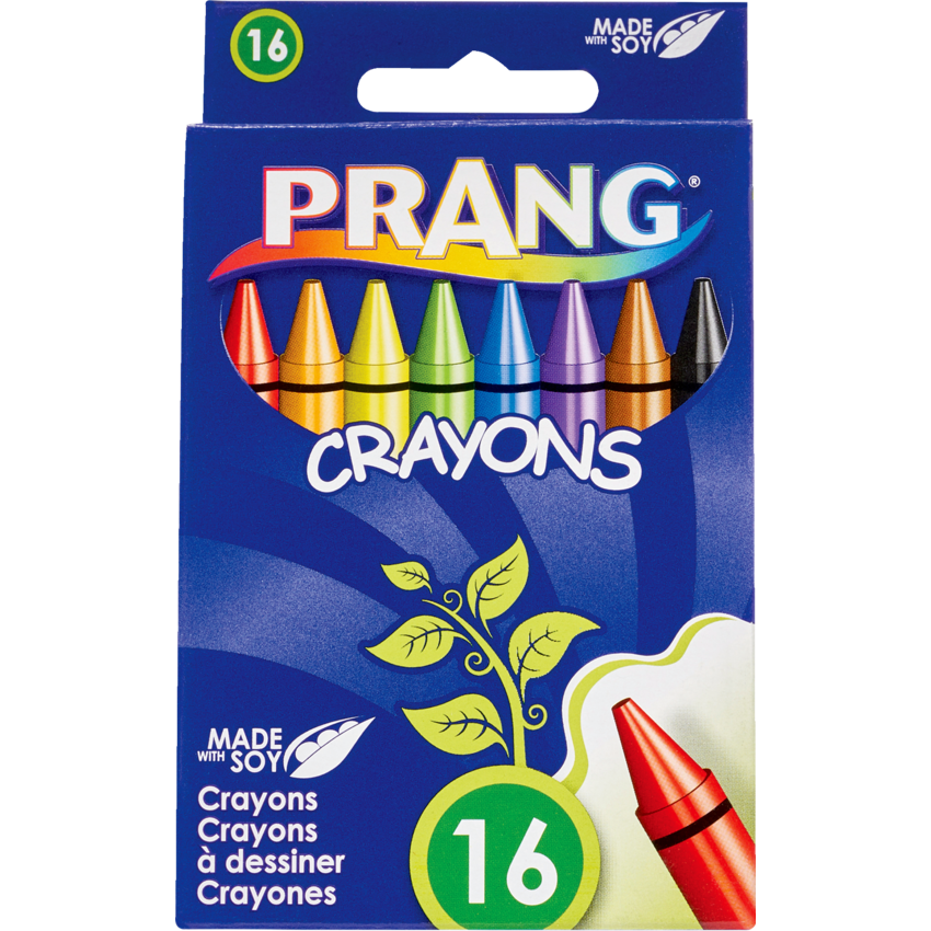 Prang Wax Crayons - Assorted - 16 / Box