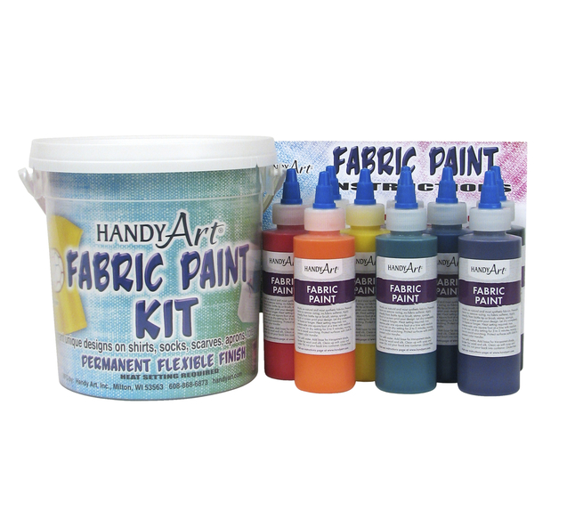 Handy Art Fabric Paint Bucket Kit - 9 Colours