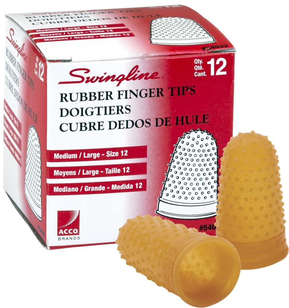 Swingline Rubber Finger Tips - Medium/Large Size - SWI54032