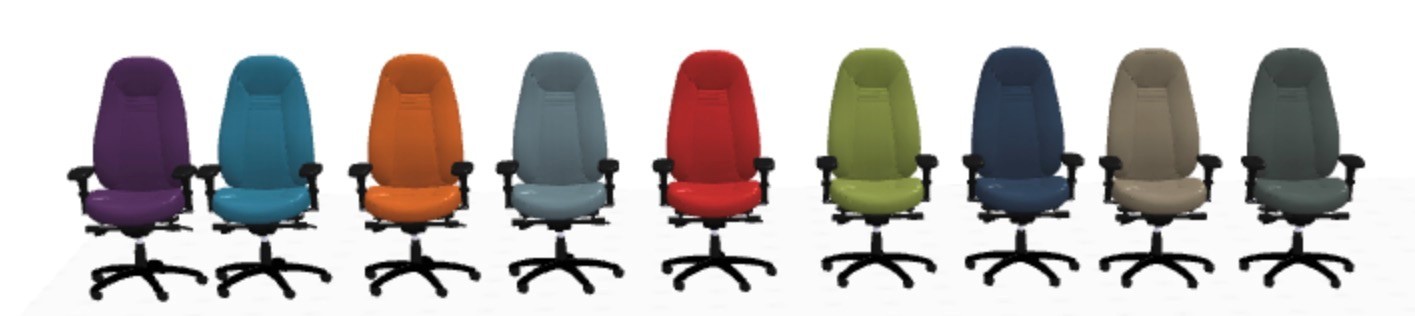 ObusForme Chair L01P Black Vinyl - GLO12403L01P