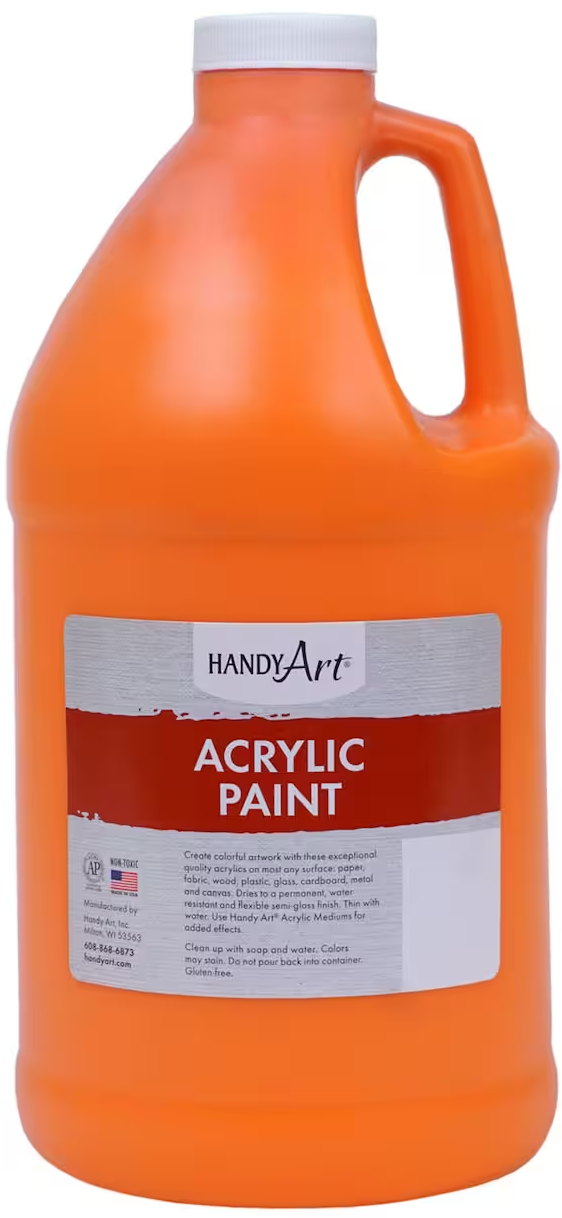 Handy Art Student Acrylic Paint - Chrome Orange - 64 oz