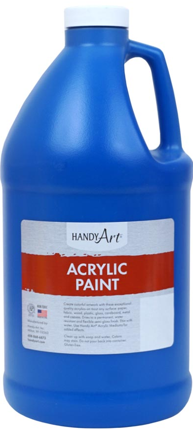Handy Art Student Acrylic Paint - Primary Blue - 64 oz