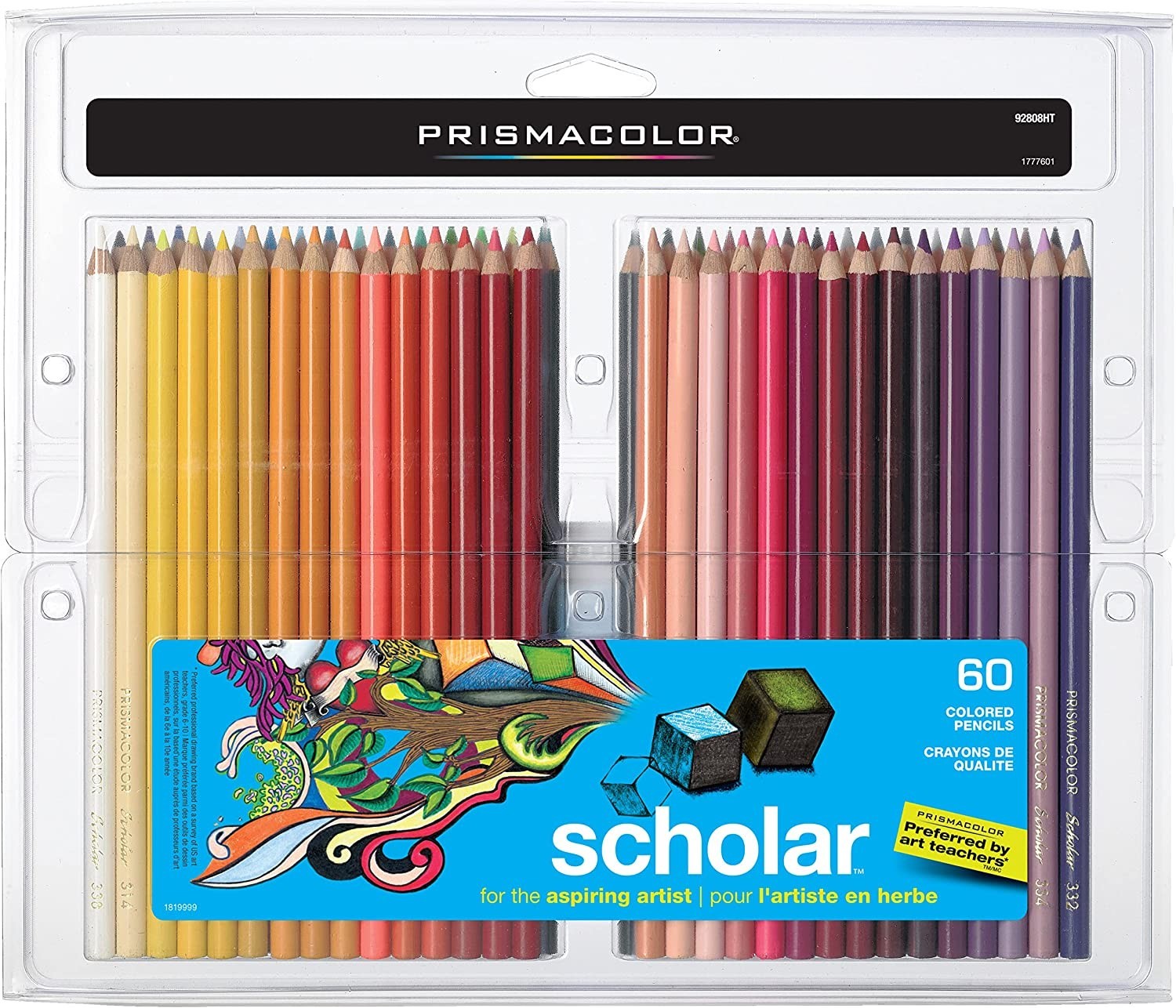Prismacolor Scholar Coloured Pencils - 60 Assorted Colours - Brant Basics