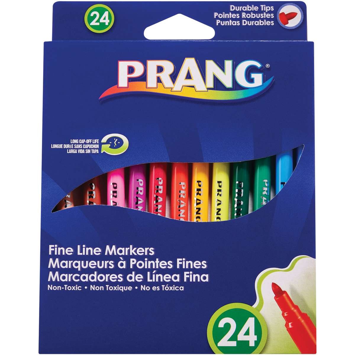 Prang Fine Line Markers - Fine Line Tip - 24 Assorted Colours