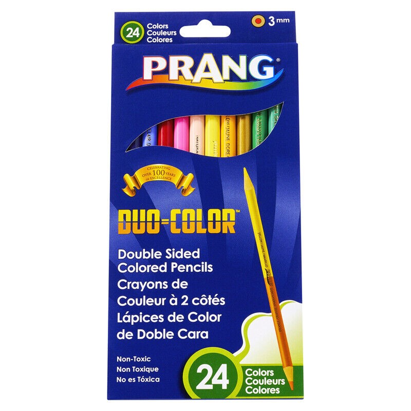 Prang Duo-Colour Pencil - 24 Assorted Colours