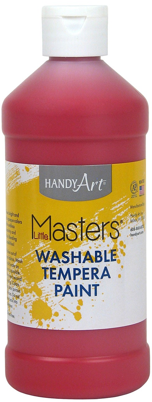 Handy Art Little Masters Washable Tempera Paint - Red - 473ml (16oz)