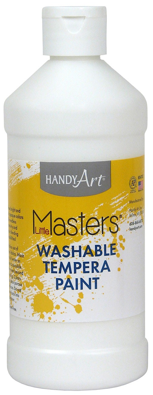 Handy Art Little Masters Washable Tempera Paint - White - 473ml (16oz)