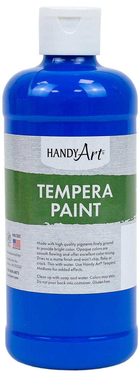 Handy Art Fluorescent Tempera Paint - Fluorescent Blue - 473ml (16oz)