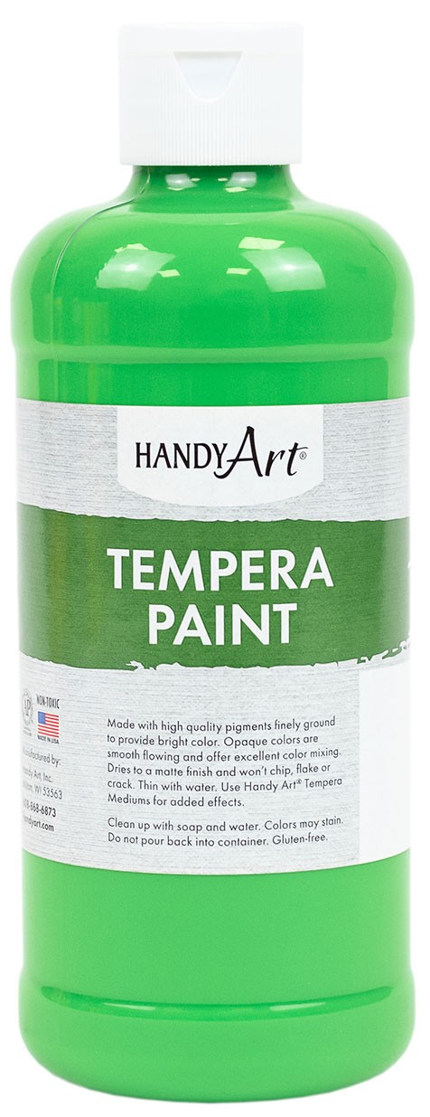 Handy Art Fluorescent Tempera Paint - Fluorescent Green - 473ml (16oz)