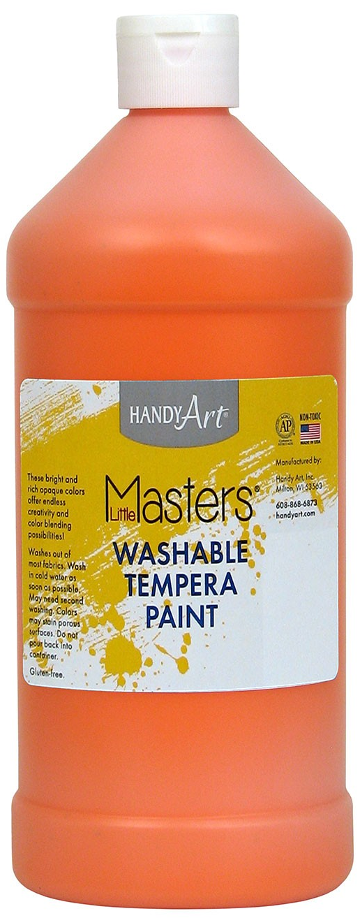Handy Art Little Masters Washable Tempera Paint - Orange - 946ml (32oz)