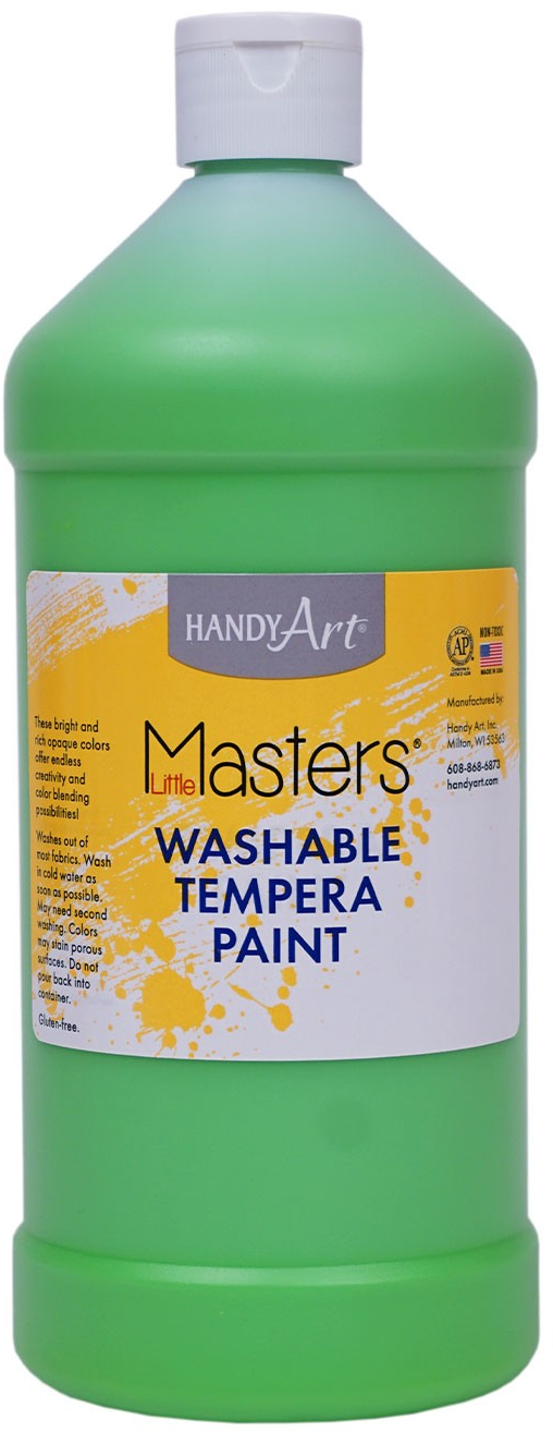Handy Art Little Masters Washable Tempera Paint - Light Green - 946ml (32oz)