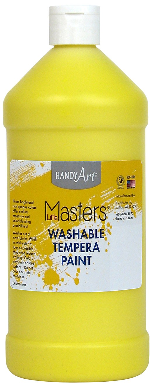 Handy Art Little Masters Washable Tempera Paint - Yellow - 946ml (32oz)