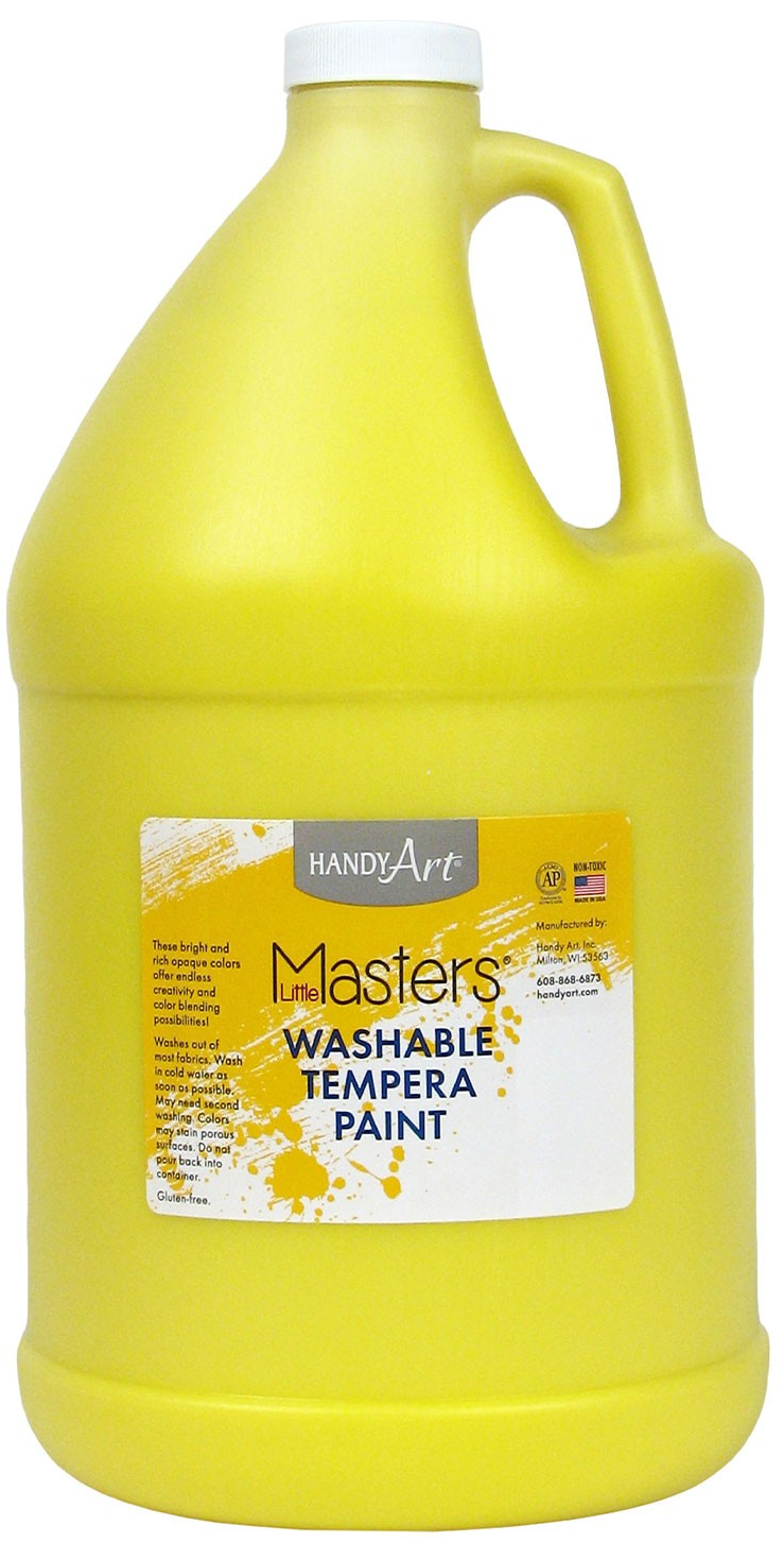 Handy Art Little Masters Washable Tempera Paint - Yellow - 3.8L