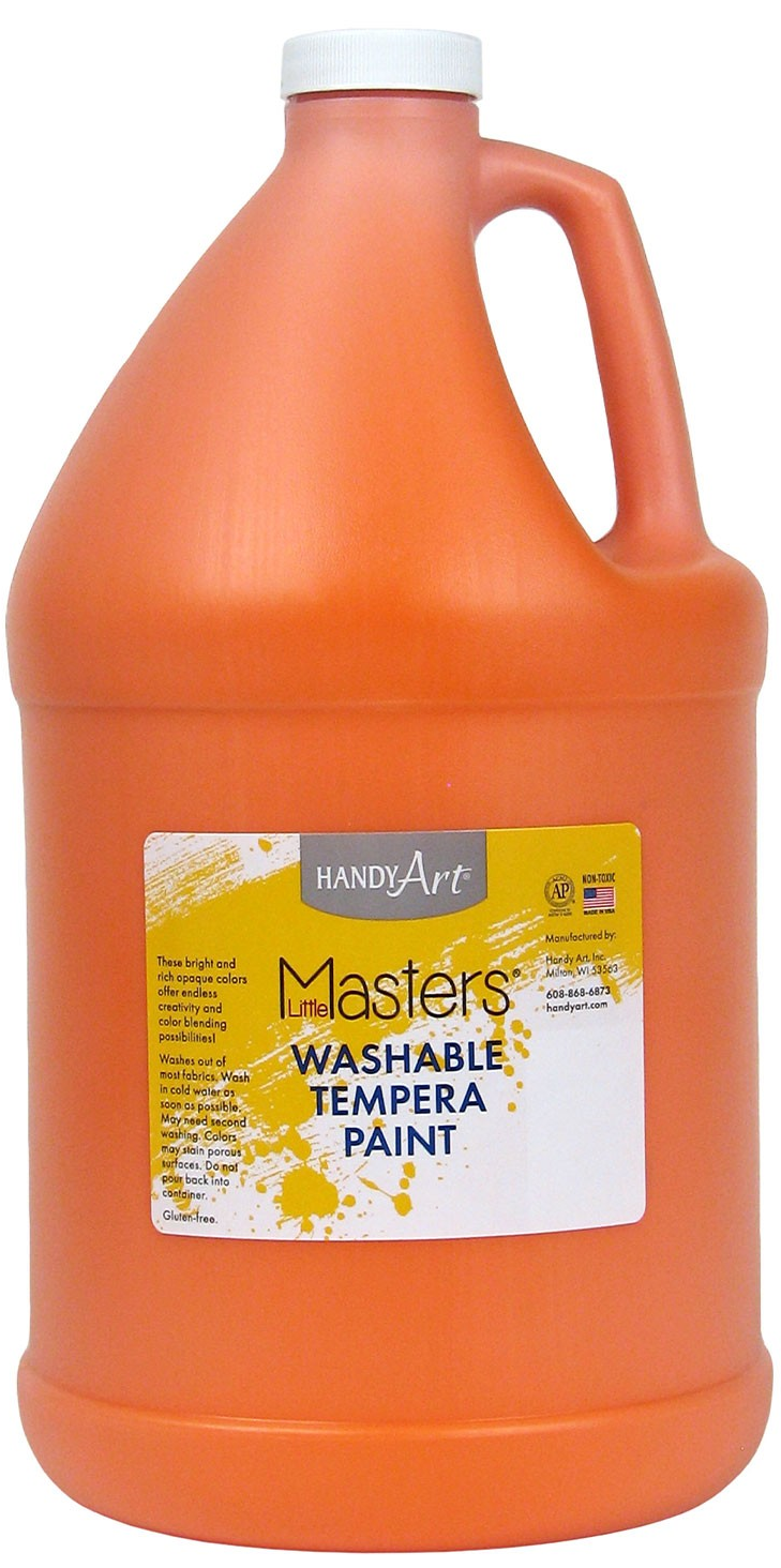 Handy Art Little Masters Washable Tempera Paint - Orange - 3.8L