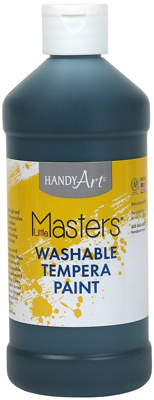 Handy Art Little Masters Washable Tempera Paint - Black - 473ml (16oz)