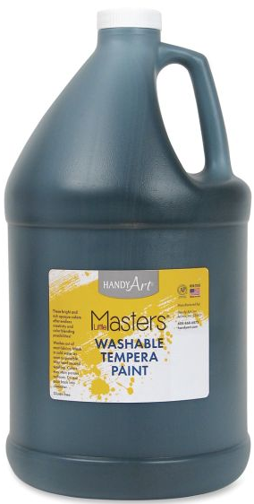 Handy Art Little Masters Washable Tempera Paint - Black - 3.8L