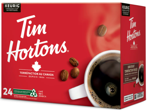 Tim Horton's Dark Roast Coffee K-Cups - 24 / Box - Single Serve Pods - TIM6101307