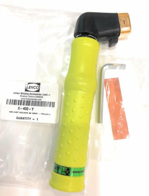 ELECTRODE HOLDER, 400 AMP YELLOW 3X GRIP