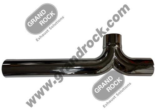 5"2-BEND OD/OD/OD Y-PIPE CHROME