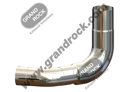 TAPERED 6" 2-BEND OD/R5" OD RIGHT CHR
