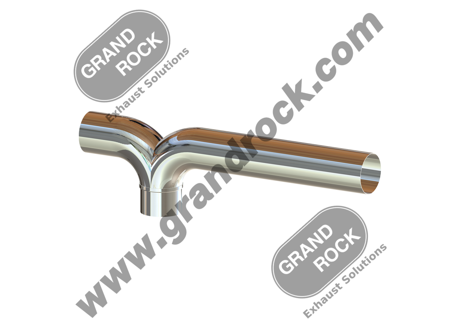 5"2-BEND OD/OD/OD Y-PIPE CHROME