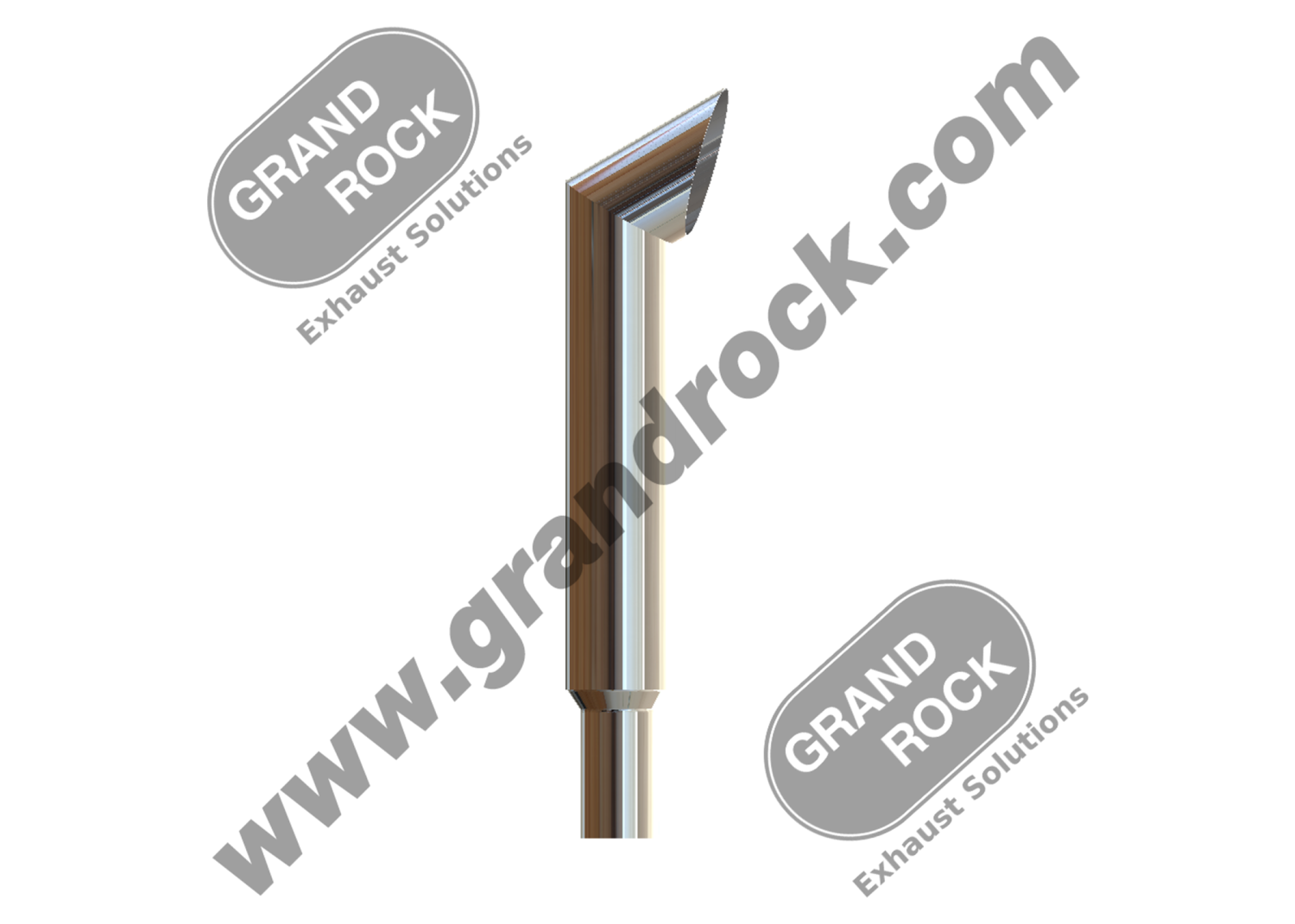 7" X 48" BRUTE, R5" X 8"L OD, CHROME