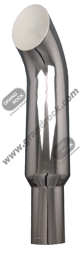 7"X24" CURVED, R5"X8"L, OD; CHROME, CL