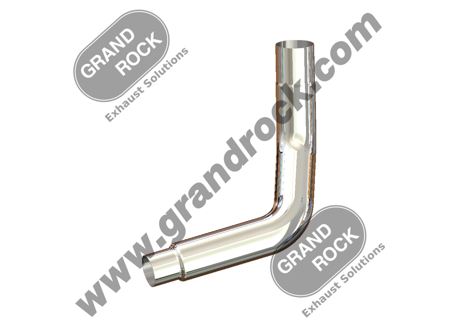 TAPERED 6" 2-BEND OD/R5" OD RIGHT CHR