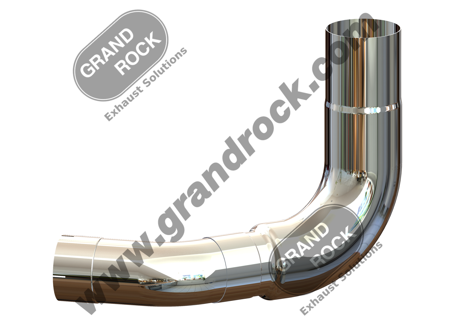 TAPERED 6" 2-BEND OD/R5" OD RIGHT CHR