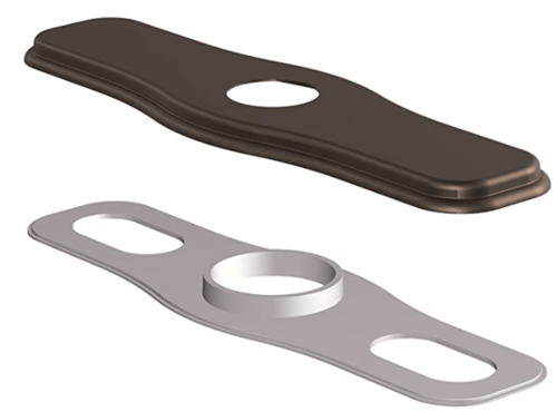 COVER PLATE ASSEMBLY FOR 8" CENTERSET KITCHEN FAUCET - TUMBLED BRONZE