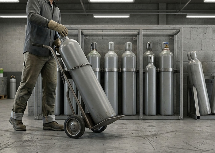 Gas cylinders and handling equipment