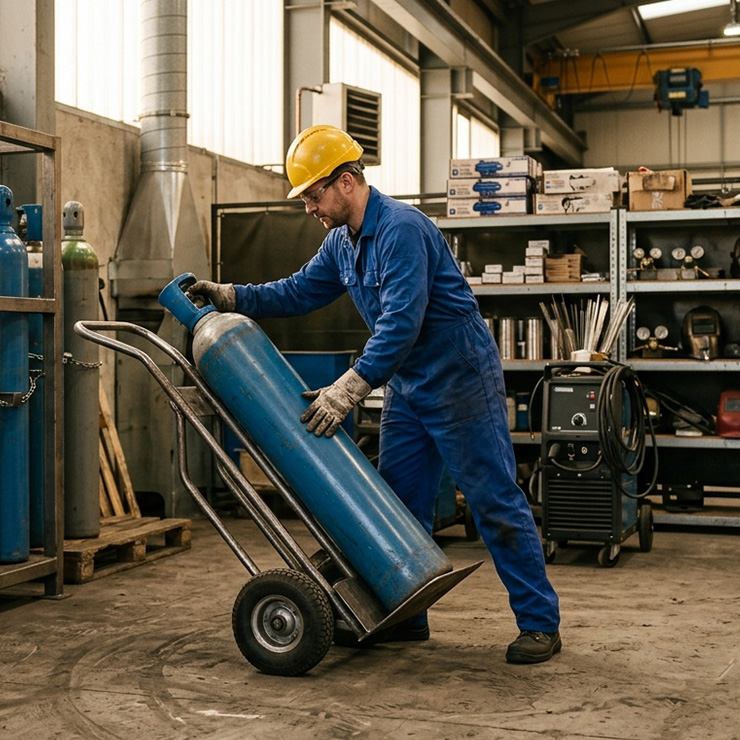 Gas cylinders and welding supplies