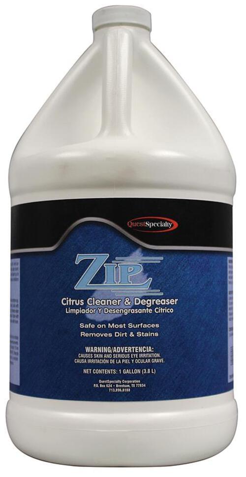 QuestSpecialty, ZIP, Citrus Cleaner & Degreaser, Contains d-Limonene, 1 gal, Concentrate, 20:1, Pleasant Citrus Fragrance, Orange, Liquid, 2640