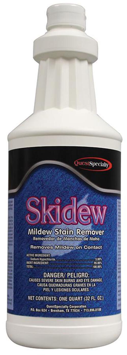 QuestSpecialty, SKIDEW, Mildew Stain Remover, Spray & Rinse, 32 oz, Ready-to-Use, Pine Fragrance, Hazy, Liquid, 3500