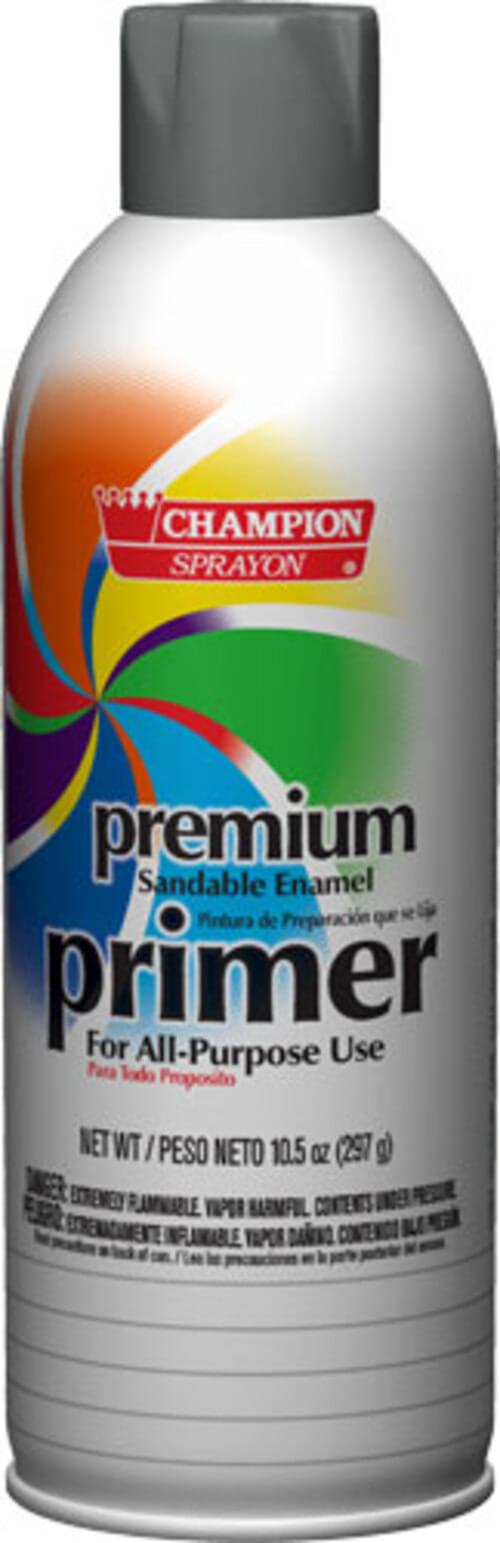 Chase Products Company Champion Sprayon Primer, Gray, Sandable, Aerosol, 16 oz, 419-0935