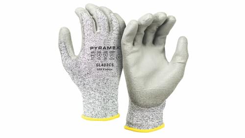 Pyramex Safety Products, Poly-Torq Cut Resistant Gloves, 13 Gauge PUR, HPPE Lining, S, GL402C5