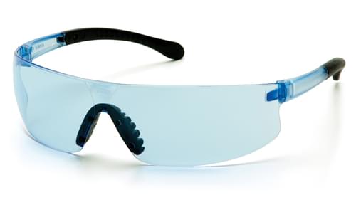 Pyramex Safety Products, Provoq Infinity Blue Safety Glasses, High Conrast, Rubber Temples, S7260S