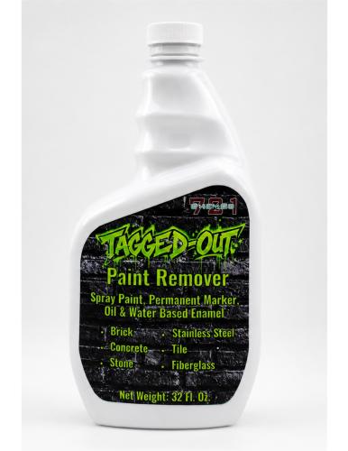 CHEMCO721, TAGGED-OUT, RTU Water-Based Liquid, 32 oz. btl., Paint Remover (spray paints, oil/water based enamels, marker), Non-toxic, Biodegradable, Safe for All Hard Surfaces (6/cs)