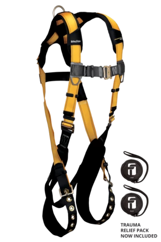 Journeyman Flex® Steel 1D Standard Non-belted Full Body Harness, Tongue Buckle Leg Adjustment-XS