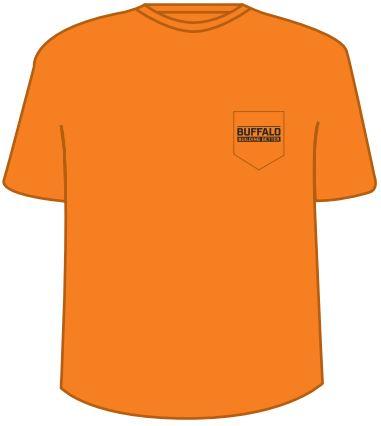 BUFFALO SHORT SLEEVE SHIRT ORANGE-SMALL