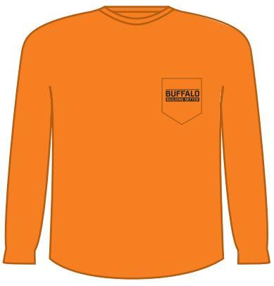 BUFFALO LONG SLEEVE SHIRT ORANGE-MEDIUM
