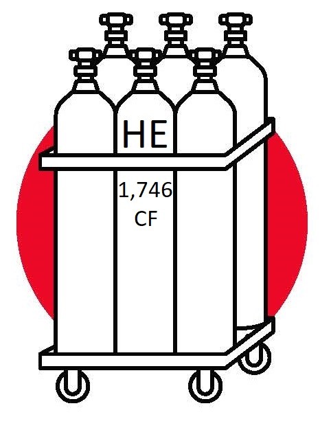 HELIUM 6 CYLINDER BANK 1,746CF